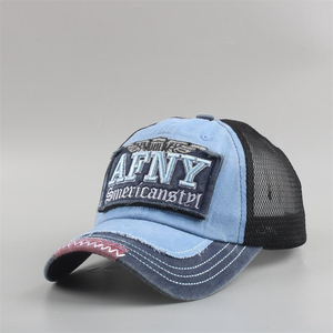 American-style New Washed <b>Baseball</b> <b>Cap</b> for Men, Large Head Circumference, Curved Brim, Denim Distressed Style That Makes the - Product Image 1