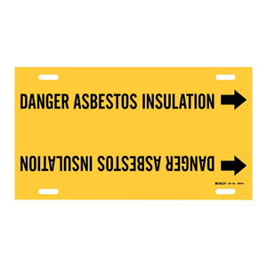 Marqueur de tuyau d'isolation en amiante Brady Danger, à clipser/à fixer par sangle, pour la sécurité industrielle - Product Image 2