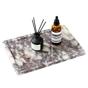 ถาดหินอ่อนหรูหราสำหรับวางของตกแต่งในโรงแรม กล่องใส่เครื่องประดับในห้องนั่งเล่น จานเก็บของตกแต่ง - Product Image 2