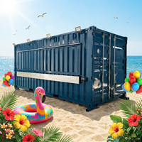 Conteneur maritime mobile pour la vente au détail, restaurant alimentaire, kiosque à café extérieur, cuisine certifiée pour le marché américain avec fenêtre de service