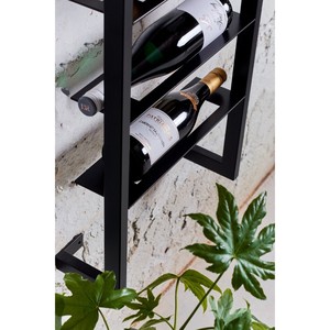 Minimalist Metal Wall Mounted <b>Wine</b> Rack With Rust Resistant Iron Frame For Home Bar Storage - Product Image 4