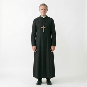 Robe de Prêtre de Luxe Sur Mesure, Vêtement Liturgique Respirant, Vêtements Religieux en Gros pour le Clergé d'Église - Product Image 5