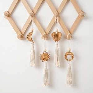 Rattan Hanging Charms Minimal Modern Decorative Hanging Accent Perfect For Home Decor Wall Door And Interior Styling From India - Product Image 1