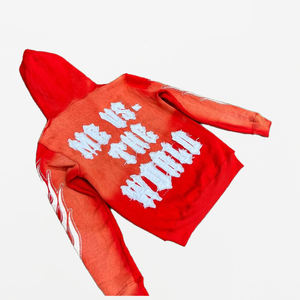 Sudadera con capucha y cremallera para hombre, estilo vintage, lavado ácido |   Parche Bordado con Efecto Desgastado por el Sol |   Ropa Urbana con Apliques OEM - Product Image 4