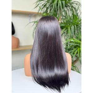 Perruque Full Lace pour débutantes, cheveux vietnamiens bruts, donneur unique, ultra-lisses, noir naturel, vente en gros - Product Image 1
