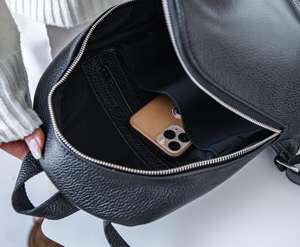 Luxury Custom Genuine Leather Mini Backpack Supplier OEM Luggage <b>Bags</b> & Cases Leather Vintage <b>School</b> <b>Bag</b> For Women LSBP-0130 - Product Image 6