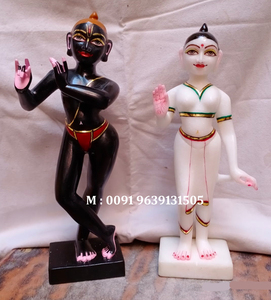 หินอ่อนสีขาวกฤษณะรูปปั้น - Product Image 6