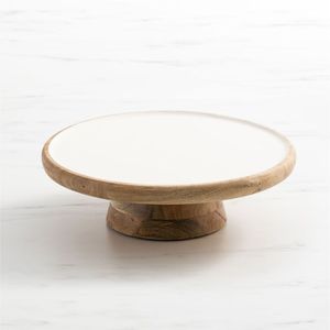 Support à gâteau en bois de luxe à 2 niveaux, plateau de présentation de desserts rond rustique, socle pour cupcakes, assiette pour la décoration de mariage, fête d'anniversaire - Product Image 6
