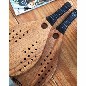 Ensemble de raquettes de Frescobol en bois en gros – Kit durable de raquettes de tennis de plage pour jeux en extérieur sur pelouse et cour avec sac – Raquette en bois - Product Image 4