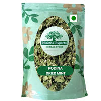 Feuilles de menthe séchées Mentha Piperita Pudina Podina, pureté 99%, qualité A+, extrait végétal, marque CareQue, contenant en plastique, vente en gros