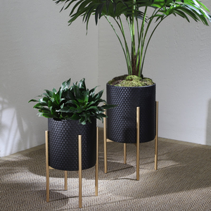 Macetero Decorativo de Hierro Metálico con Soporte, Estructura Duradera y de Larga Duración, Fácil Instalación para Decoración Interior Moderna - Product Image 5