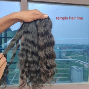 Extensions de cheveux naturels indiens Remy ondulés pour femmes, 100g, double trame machine, cheveux indiens noirs, à clipser/tisser, toutes couleurs - Product Image 5