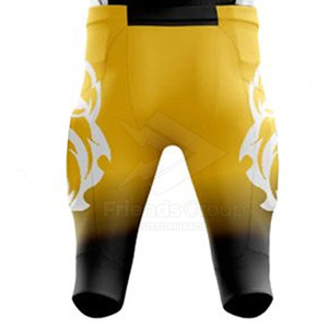 Ensemble d'uniformes de football américain pour hommes, 100% polyester, imprimé par transfert thermique, manches courtes, sangles élastiques, fermeture à boucle, poches latérales - Product Image 4