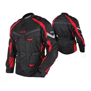 Chaqueta de Motocicleta Reflectante Negra y Naranja para Hombre, Manga Larga, Resistente al Viento, de Poliéster, para Carreras, Protección para Todas las Estaciones - Product Image 5