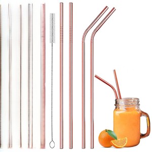 Ensemble de pailles réutilisables en acier inoxydable de qualité supérieure pour cocktails, smoothies et boissons froides - Product Image 6