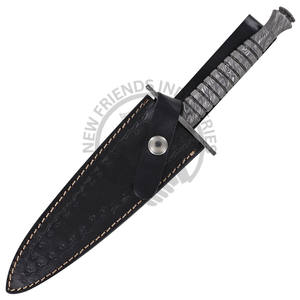 มีดล่าสัตว์ดามัสกัสเหล็กกล้ารุ่นใหม่ปรับแต่งได้ ด้ามไม้ ของสะสม คมกริบ สำหรับตั้งแคมป์และเอาตัวรอด - Product Image 5