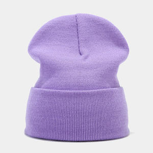 Gorro Unisex de Color Sólido, 100% Acrílico, Tejido Plano, Cálido para Invierno, Informal, para Exteriores, Adultos, Circunferencia de Cabeza 58-60CM - Product Image 6