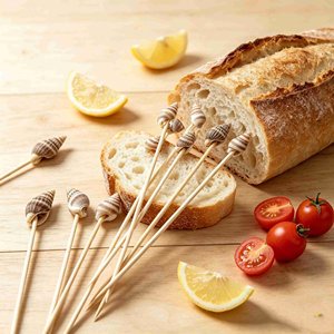 Palillos de conchas marinas para decoración de comida y bebidas, accesorios para bares y restaurantes. - Product Image 6