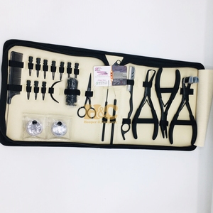 Juego de Pinzas Profesionales de Acero Inoxidable para Extensiones de Cabello con Tecnología Micro-Link, Color Nude, Herramienta Sostenible para Cabello - Product Image 1