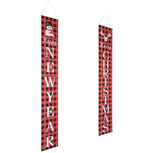 Striscioni festosi per decorazioni esterne di natale segno del portico - Product Image 1