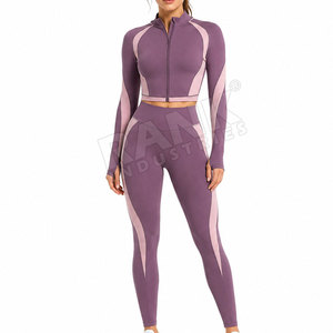 Conjuntos de Yoga Transpirables de 3 Piezas al por Mayor, Conjuntos de Yoga para Mujer de Venta Caliente con MOQ Bajo, Ajuste Cómodo, Nuevo Diseño - Product Image 3
