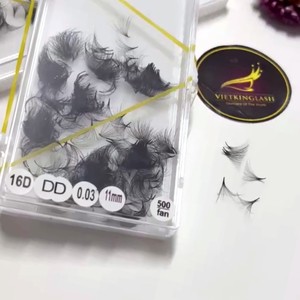 Extensions de cils en cheveux synthétiques de haute qualité pour fournisseurs, volume 10D/14D/16D/20D, naturelles, longues, super noires, base fine mate - Product Image 5