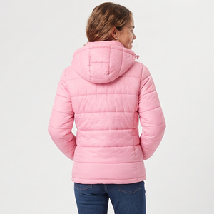 Chaqueta Acolchada con Capucha para Mujer, Abrigo Acolchado Cálido de Invierno, Manga Larga con Cremallera, Ropa Exterior Informal, Chaquetas Acolchadas para Mujer - Product Image 2