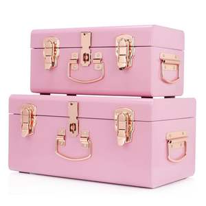 Coffre de rangement multifonctionnel en métal et fer forgé, grand format, finition antique, pour la décoration intérieure, le rangement des vêtements et des couvertures - Product Image 5