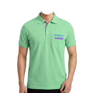 Camisa de Manga Corta Color Coral para Hombre, Personalizada, con Bolsillo, 100% Algodón Piqué, Corte Casual, Largo Regular, Transpirable, Tejido de 180g, Logotipo Frontal - Product Image 2