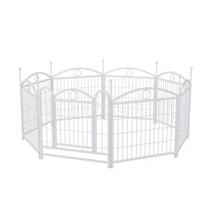 Recinto per Cani in Metallo Resistente da 24 Pollici, 8 Pannelli, per Interni/Esterni, con Porta, Recinzione per Cuccioli e Cancello per Animali Domestici - Product Image 5