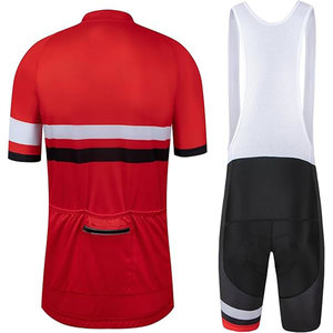 Tenue de cyclisme sur route personnalisée pour hommes, maillot et short à bretelles en polyester respirant avec graphismes d'équipe entièrement sublimés - Product Image 4