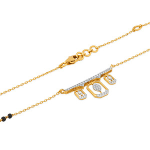 Collar Mangalsutra con Diamantes en Forma de Octágono Simétrico - Product Image 3