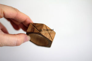 Anneaux de serviette de table élégants en bois, faits à la main, classiques, écologiques et durables, accessoires de décoration de table par Tradebyd - Product Image 4