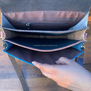 กระเป๋าสะพายคาดลำตัวหนังกลับหนังวัวสีสดใสทำจากหนังวัวสำหรับผู้หญิงกระเป๋าถือมีพู่แบบรีไซเคิลอย่างยั่งยืน - Product Image 5