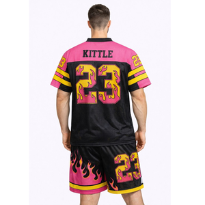 Conjunto de Camiseta y Pantalones Cortos de Fútbol Americano de la Mejor Calidad, Uniforme Deportivo Transpirable, Ropa de Equipo Personalizada para Entrenamientos y Partidos - Product Image 3