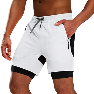 <b>Men's</b> <b>Green</b> Drawstring <b>Shorts</b> with Pockets Solid Eco-Friendly Quick Dry High Waist Knitted Viscose Casual - Product Image 3