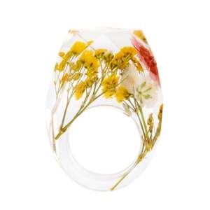 Anillos de Flores Secas al por Mayor, Estilo Animal, para Mujer, Hechos a Mano, Joyería Artística Coleccionable, Regalo - Product Image 6