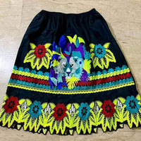 Jupe Hawaïenne en Coton Brodé Floral Personnalisable de Qualité pour Femme, Dernier Design Guam Micronésie Pailleté pour l'Été