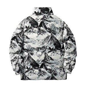 <b>Top</b> Selling Custom Casual Streetwear Hooded Winter <b>Shiny</b> Bamboo Fiber Canvas Breathable Zipper Closure Men's Puffer Jacket - Product Image 2