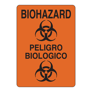 Panneau d'avertissement bilingue de risque biologique, signalisation de sécurité en PVC haute visibilité pour laboratoires - Product Image 2