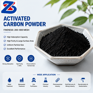Charbon actif en poudre à grande surface pour la filtration industrielle, la purification des gaz et le traitement chimique - Product Image 1