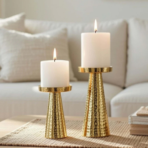 Luxury Metal Taper Candle Holder Set Of 3 <b>Brass</b> <b>Candlestick</b> Holder Set Gold Metal Modern Candle Holders - Product Image 4