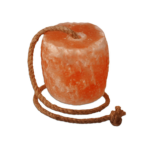 Bloc de sel rose de l'Himalaya naturel avec poignée en corde, forme cylindrique, pour la purification de l'air et l'absorption de l'humidité - Product Image 5