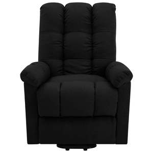 Fauteuil inclinable 100 % polyester noir avec fonction de levage électrique, en contreplaqué, fer et coton PP - Product Image 3