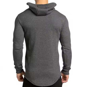 New Winter Style Oversized Fit Men's Pullover Hoodies 100% Cotton Solid Pattern Washed Fabric Breathable Quick Dry Customized - Product Image 6