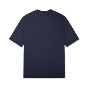 T-shirt pour homme, rose clair, col rond, manches courtes, coupe classique, couleur unie, tricoté, style décontracté - Product Image 5