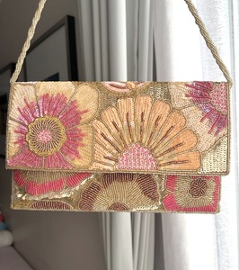 Sacs messagers légers et de grande capacité pour femmes, de style bohème moderne indien, brodés à la main, ornés de perles, pour les soirées - Product Image 5