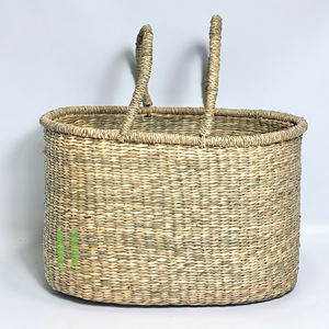 Handmade Seagrass <b>Baby</b> Diaper <b>Caddy</b> Nursery Storage Basket with Handles Woven Diaper Organizer <b>Changing</b> <b>Baby</b> Shower Gift - Product Image 5