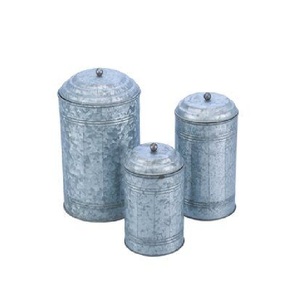 Nouvelle Arrivée : Boîte de Conservation Alimentaire en Métal Style Américain avec Couvercle en Bois, Idéale pour la Cuisine - Product Image 4