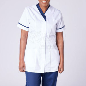 Ensemble haut et pantalon de travail unisexe en polyester/coton de haute qualité à manches courtes pour le personnel de restaurant, café, hôtel et cuisine - Product Image 2
